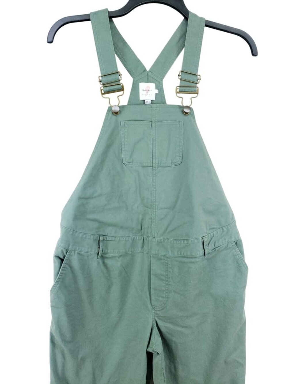 The Nines By Hatch Maternity Green Stretch Overalls Womens XS Elastic Waist Slim - Picture 7 of 10